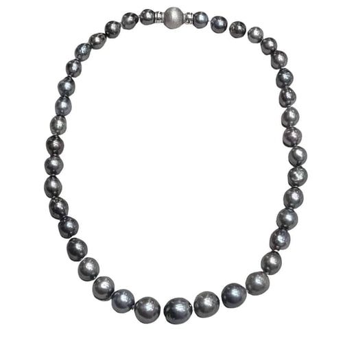 Collier Collier de perles de Tahiti avec fermoir en or blanc 18 carats 58 Facettes COP113