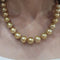 Collier Collier de perles australiennes dorées en or jaune 18 carats et diamants 58 Facettes COP45