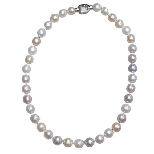 Collier Collier de perles multicolores avec fermoir en or blanc 18 carats 58 Facettes COP46