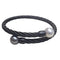 Bracelet Bracelet croix en acier noir avec perles de Tahiti et australienne 58 Facettes PUV221