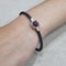 Bracelet Bracelet en acier et or rose 18 carats avec améthyste et diamants 58 Facettes PUV361