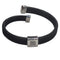 Bracelet Bracelet en acier noir en or blanc 18 carats et diamants 58 Facettes PUV290