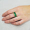 Bague 53 Bague en or jaune 18 carats avec émeraudes et diamants 58 Facettes S326