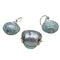 Bague 54 Bague en or blanc 18 carats et verre de Murano bleu 58 Facettes S183PE237