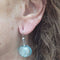 Bague 54 Bague en or blanc 18 carats et verre de Murano bleu 58 Facettes S183PE237
