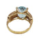 Bague 54 Bague en or rose 18 carats avec topaze et nacre 58 Facettes S377