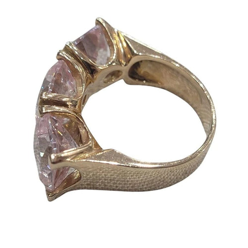 Bague Bague française en or rose 18 carats avec roses françaises 58 Facettes S306