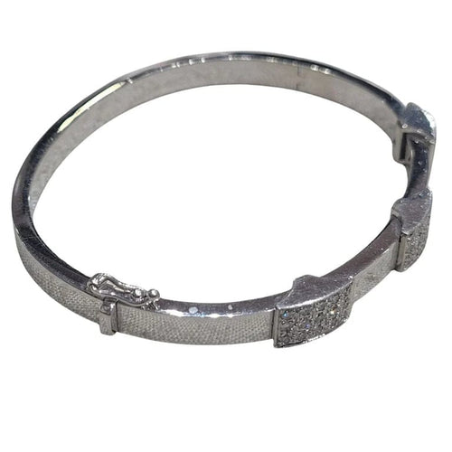 Bracelet Bracelet en or blanc 18 carats et diamants taille brillant 58 Facettes P81