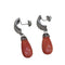 Boucles d'oreilles Boucles d'oreilles en or blanc 18 carats, corail et diamants 58 Facettes T115