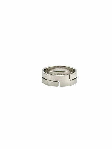 Bague 61 Dinh Van Seventies - Alliance en or gris 18 carats 58 Facettes