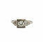 Bague 60 Art déco - Bague solitaire en platine et diamants 58 Facettes