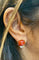 Boucles d'oreilles André Col - Boucles d’oreilles vintage en or jaune 18 carats, diamants et corail 58 Facettes