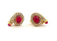 Boucles d'oreilles BVLGARI - Boucles d’oreilles clip vintage en or jaune 18 carats, diamants et rubis 58 Facettes