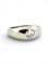 Bague 54 Cartier - Bague jonc anglais en or blanc 18 carats et diamant 58 Facettes