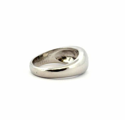 Bague 54 Cartier - Bague jonc anglais en or blanc 18 carats et diamant 58 Facettes