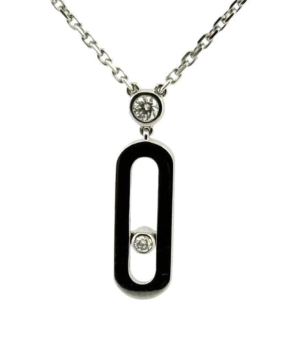 Collier Messika Move Uno - Collier en or blanc 18 carats et diamants 58 Facettes