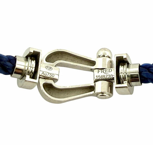 Bracelet Fred Force 10 - Bracelet grand modèle en or blanc 18 carats 58 Facettes