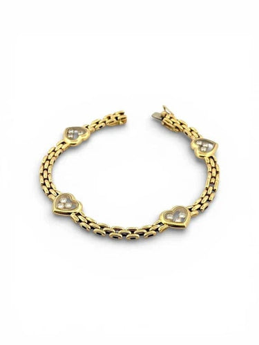 Bracelet Chopard Happy Diamonds - Bracelet en or jaune 18 carats et diamants 58 Facettes