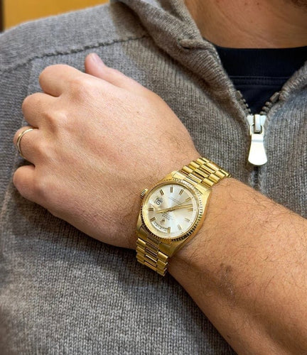Montre Rolex Day-Date 1803 vintage - Montre en or jaune 18 carats, cadran tritium 58 Facettes