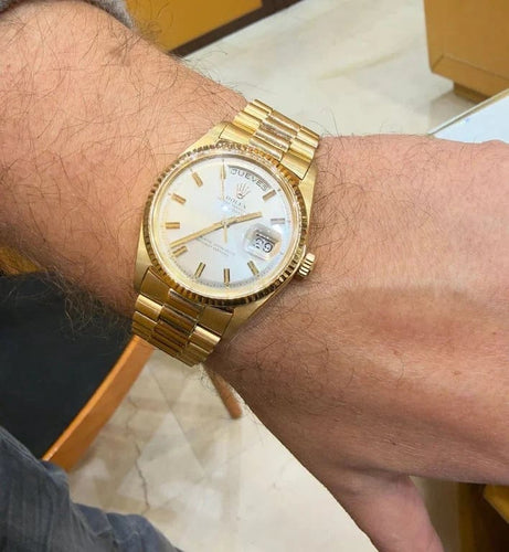 Montre Rolex Day-Date 1803 vintage - Montre en or jaune 18 carats, cadran tritium 58 Facettes