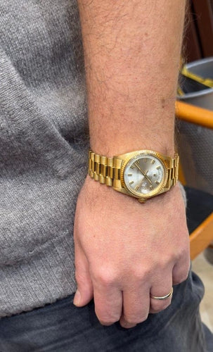 Montre Rolex Day-Date 1803 vintage - Montre en or jaune 18 carats, cadran tritium 58 Facettes