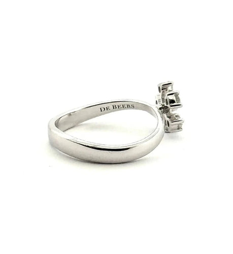 Bague 50 De Beers Corsage - Bague en or blanc 18 carats et diamants 58 Facettes