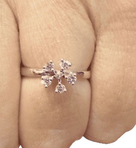 Bague 50 De Beers Corsage - Bague en or blanc 18 carats et diamants 58 Facettes