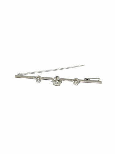 Broche Broche en or blanc 18 carats avec diamants taille ancienne et moderne 58 Facettes