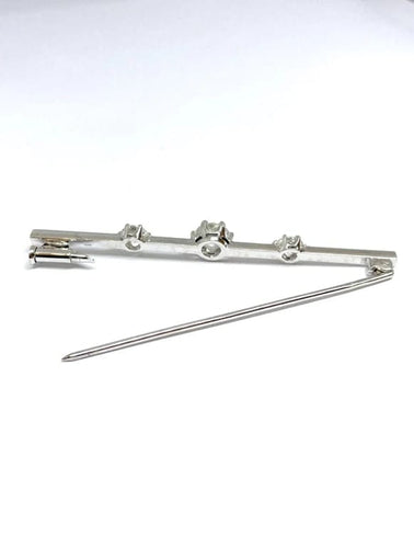 Broche Broche en or blanc 18 carats avec diamants taille ancienne et moderne 58 Facettes
