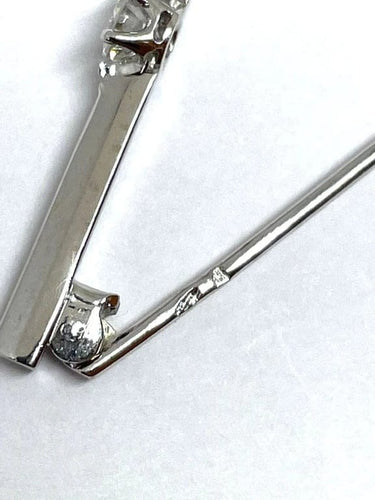 Broche Broche en or blanc 18 carats avec diamants taille ancienne et moderne 58 Facettes
