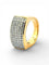 Bague 53 Bague en or jaune 18 carats sertie de diamants taille princesse 58 Facettes