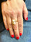 Bague 59 Bague toi et moi en or jaune 18 carats, perles et diamants 58 Facettes