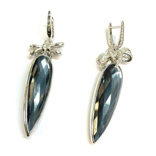 Boucles d'oreilles Boucles d’oreilles cocktail en or blanc 18 carats et diamants 58 Facettes