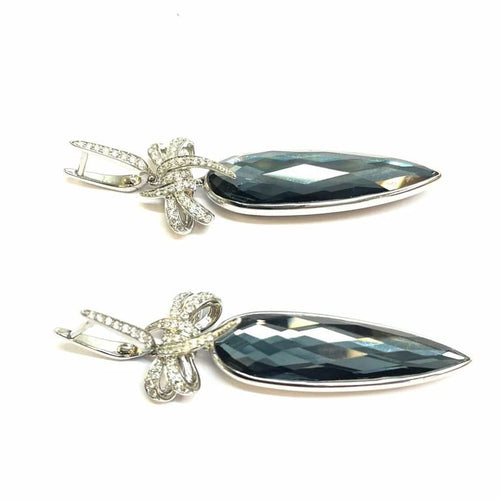 Boucles d'oreilles Boucles d’oreilles cocktail en or blanc 18 carats et diamants 58 Facettes