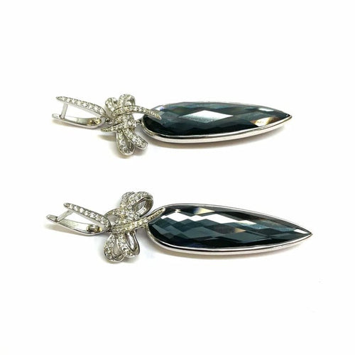 Boucles d'oreilles Boucles d’oreilles cocktail en or blanc 18 carats et diamants 58 Facettes