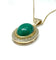 Collier Chaîne et pendentif - Collier en or jaune 18 carats, jade vert et diamants 58 Facettes