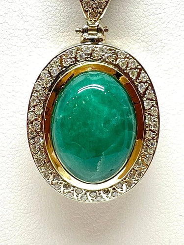 Collier Chaîne et pendentif - Collier en or jaune 18 carats, jade vert et diamants 58 Facettes