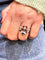 Bague 50 Duo de bagues - Bagues en or blanc avec diamants, rubis et saphirs 58 Facettes