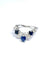 Bague 50 Duo de bagues - Bagues en or blanc avec diamants, rubis et saphirs 58 Facettes
