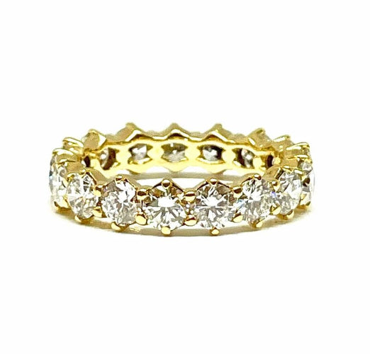 Bague 50 Alliance en or jaune 18 carats et diamants 58 Facettes
