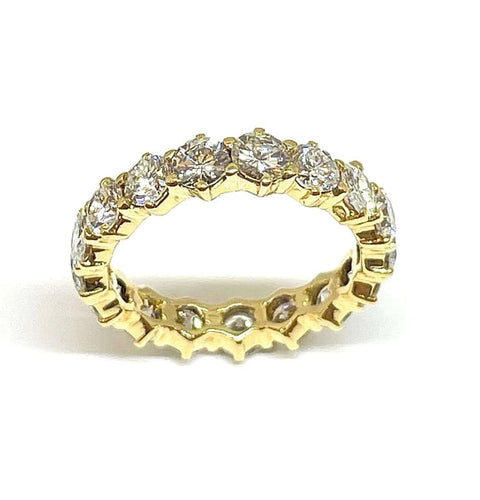 Bague 50 Alliance en or jaune 18 carats et diamants 58 Facettes