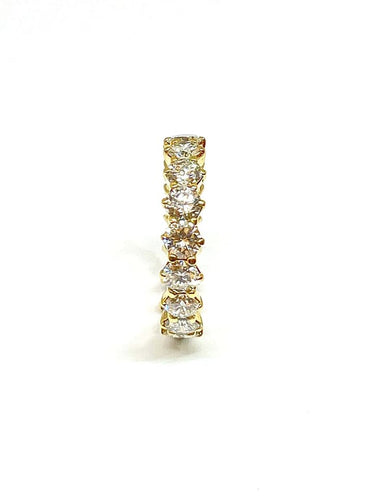 Bague 50 Alliance en or jaune 18 carats et diamants 58 Facettes