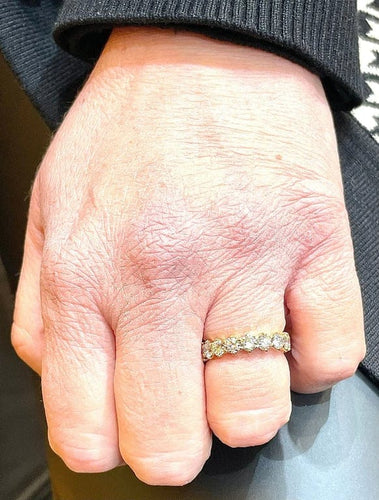 Bague 50 Alliance en or jaune 18 carats et diamants 58 Facettes