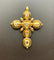 Pendentif Croix antique - Pendentif en or jaune et diamants taille rose de table 58 Facettes