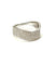 Bague 53 Alliance ondulée en or blanc 18 carats et diamants 58 Facettes