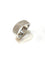 Bague 53 Alliance ondulée en or blanc 18 carats et diamants 58 Facettes