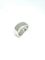 Bague 53 Alliance ondulée en or blanc 18 carats et diamants 58 Facettes