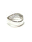 Bague 53 Alliance ondulée en or blanc 18 carats et diamants 58 Facettes