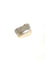 Bague 53 Alliance ondulée en or blanc 18 carats et diamants 58 Facettes