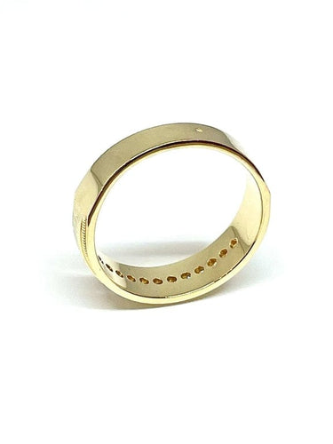 Bague 70 Alliance - Bague en or jaune 18 carats et diamants 58 Facettes